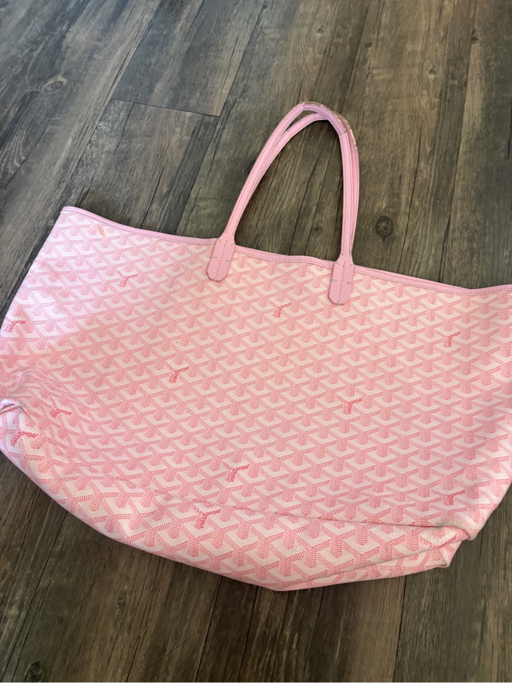 Pink Goyard Saint Louis Tote Bag
